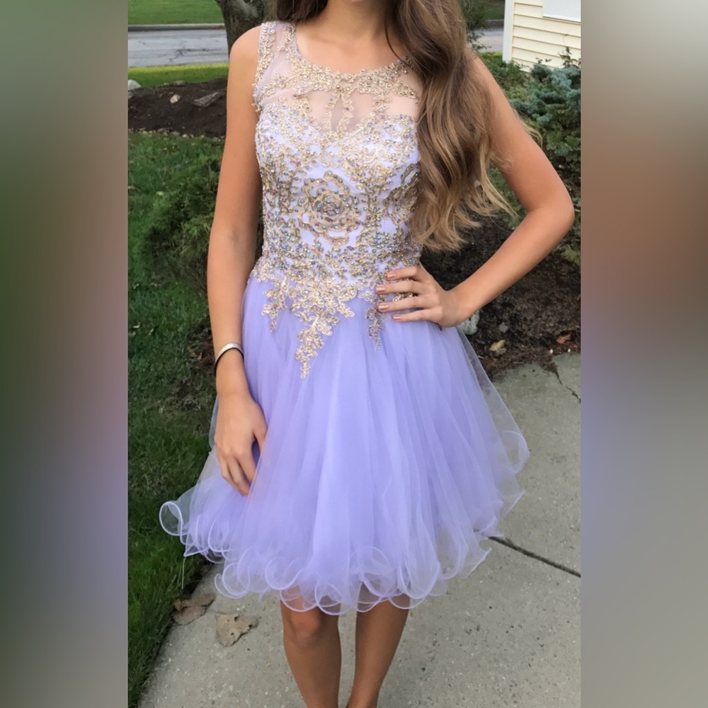 Fiesta Fashion Light Purple Sparkly Dress Size Extra Small Like New Lovely Dress